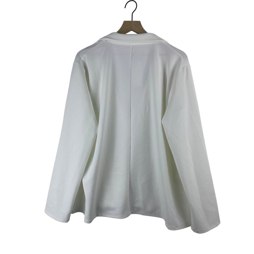Doubleju Women's 3X White Blazer NWT Neutral Careerwear Clean Girl - Picture 4 of 4